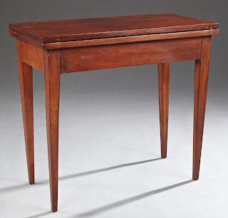 Louis Philippe Carved Walnut Games Table, 19th c.,