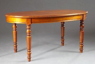 French Louis Philippe Style Carved Cherry Dining T