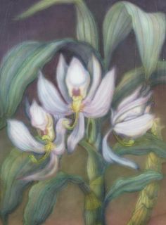 Mitch Rick, "Irises," 20th c., watercolor, pencil