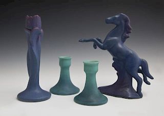 Four Pieces of Van Briggle Pottery, 20th c., consi