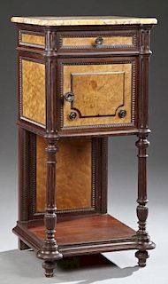 French Louis XVI Style Carved Mahogany and Burled