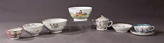 Group of Eight Pieces of Chinese Export Porcelain,