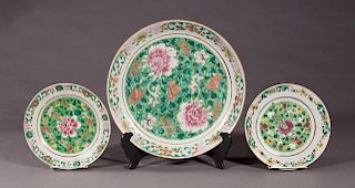 Group of Three Chinese Famille Rose Porcelain Piec