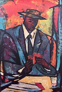 William Tolliver (1951-2000), "The Card Player," 2
