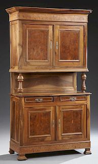 French Louis Philippe Carved Walnut and Elm Buffet