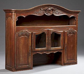 French Carved Oak Buffet Top, early 20th c., the s