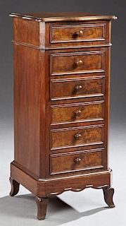 Louis Philippe Style Carved Walnut Nightstand, 19t