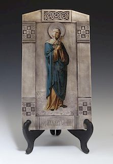 A Russian Icon of Saint Tonia, early 20th c., with