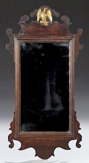 English Chippendale Style Carved Mahogany Mirror,