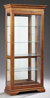 Inlaid Cherry Display Cabinet, 20th c., the steppe