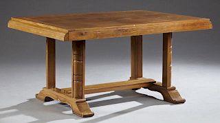 French Art Deco Walnut Dining Table, early 20th c.