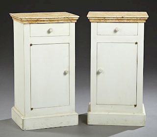 Pair of French Louis Philippe Style Polychromed Be