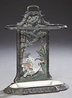 French Cast Iron Umbrella Stand, 19th c., the arch