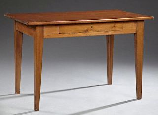 French Carved Pine and Oak Writing Table, early 20