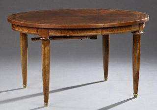 Louis XV Style Inlaid Burled Walnut Dining Table,