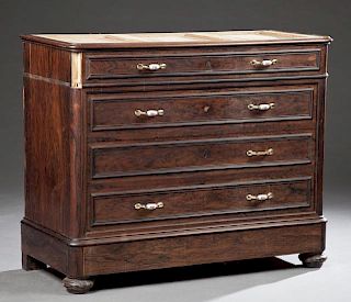 French Louis Philippe Style Carved Rosewood Commod