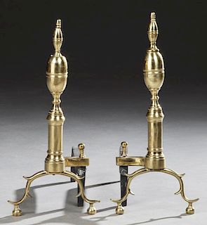 Pair of American Brass Federal Style Colonial Revi