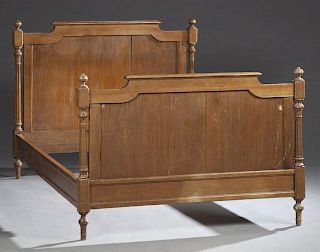 French Louis XVI Style Pitch Pine Bed, c. 1800, th
