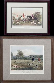 Two Hunting Prints consisting of Carl Vernet, "Dog