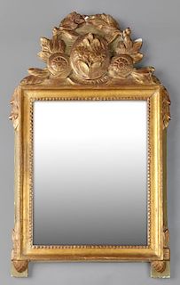 Louis XIV Style Gilt Gesso Mirror, late 19th c., w