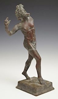 Patinated Bronze Classical Statue of a Male Athlet
