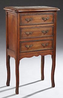 French Louis XV Style Marble Top Nightstand, early