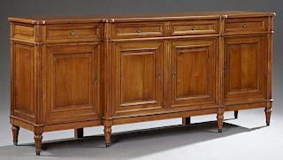 Louis XVI Style Carved Cherry Sideboard, 20th c.,