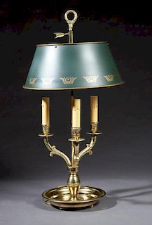 Neoclassical Style Three Light Bouillotte Lamp, la