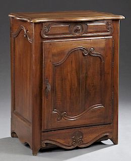 French Carved Walnut Confiturier, 19th c., the ser