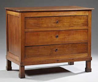 Louis Philippe Carved Walnut Commode, 19th c., wit