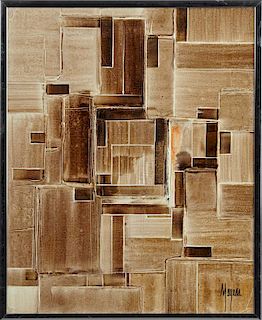 William Meyers, "Geometric Abstract," 20th c., acr