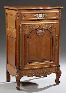 French Louis XV Style Carved Oak Confiturier, 20th