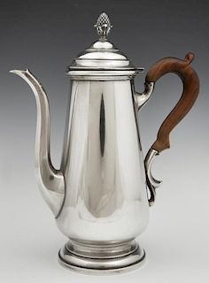 American Sterling Chocolate Pot, early 20th c., 1
