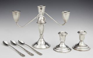 Group of Six Pieces of Sterling, consisting of a w