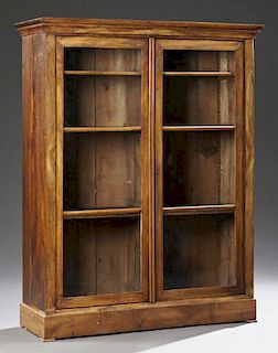 French Louis Philippe Carved Walnut Bookcase, 19th