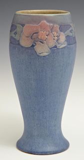 Newcomb College Matte Glaze Baluster Footed Vase,