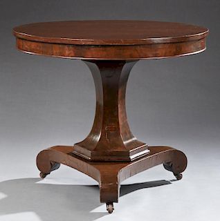 American Classical Circular Mahogany Center Table,
