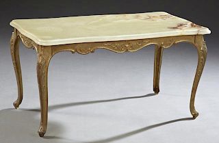French Louis XVI Style Gilt Bronze and Onyx Marble