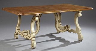 Continental Polychromed Carved Oak and Walnut Dini