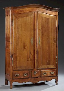 French Provincial Louis XV Style Carved Oak and El