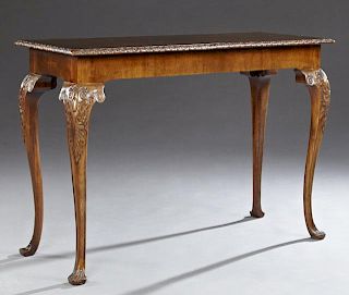 Georgian Style Carved Mahogany Console Table, 20th