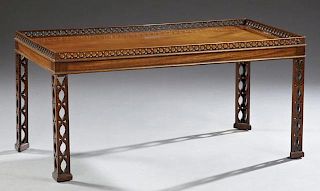 Contemporary Mahogany Cocktail Table in the Chippe
