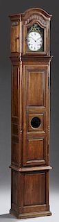 French Louis XV Style Carved Walnut Tallcase Clock