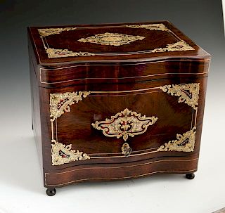 French Boulle Inlaid Rosewood Cave a Liqueur, 19th