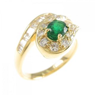 K18YG Emerald Ring 0.41CT