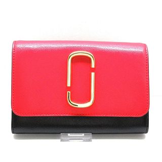 MARC JACOBS Snap Shot M0013613 Red Black Blue Patent Leather Wallet