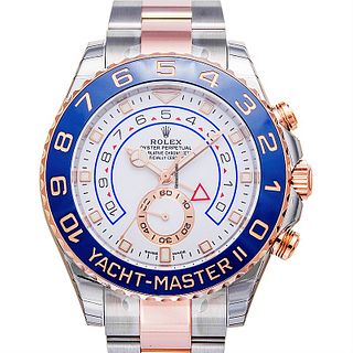 Rolex 116681 - Yacht-Master II (2017) 18K Everose Gold Automatic White Dial Oyster Bracelet Men'