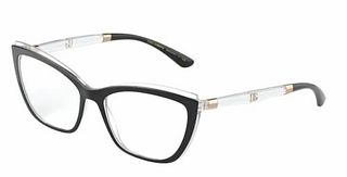 DOLCE & GABBANA DG5054 675 Black on Crystal Cat Eye Women's 54 mm Eyeglasses