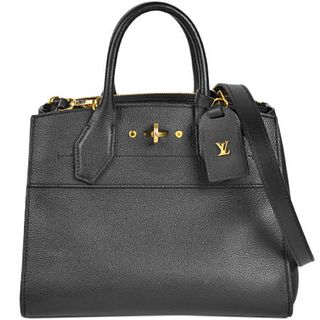 Louis Vuitton 2WAY Handbag with Shoulder City Steamer PM M53028 Black