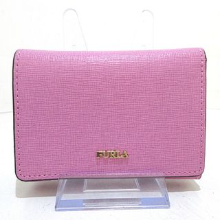 FURLA Pink Leather Double-hook Wallet